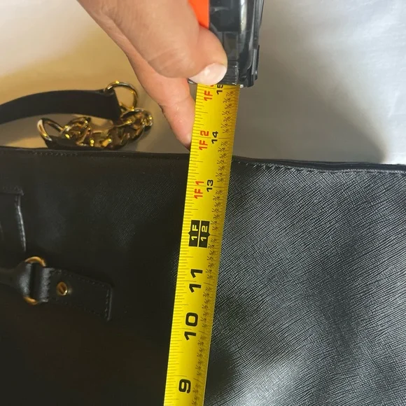 Michael Kors Black and Gold Structured Tote - Picture 5 of 8